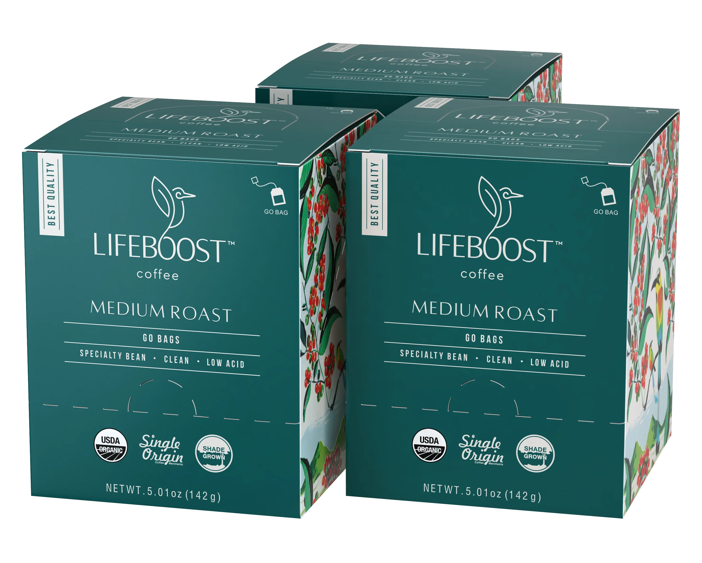 1x Medium Roast Lifeboost Go Bags -10 bags - Image 3